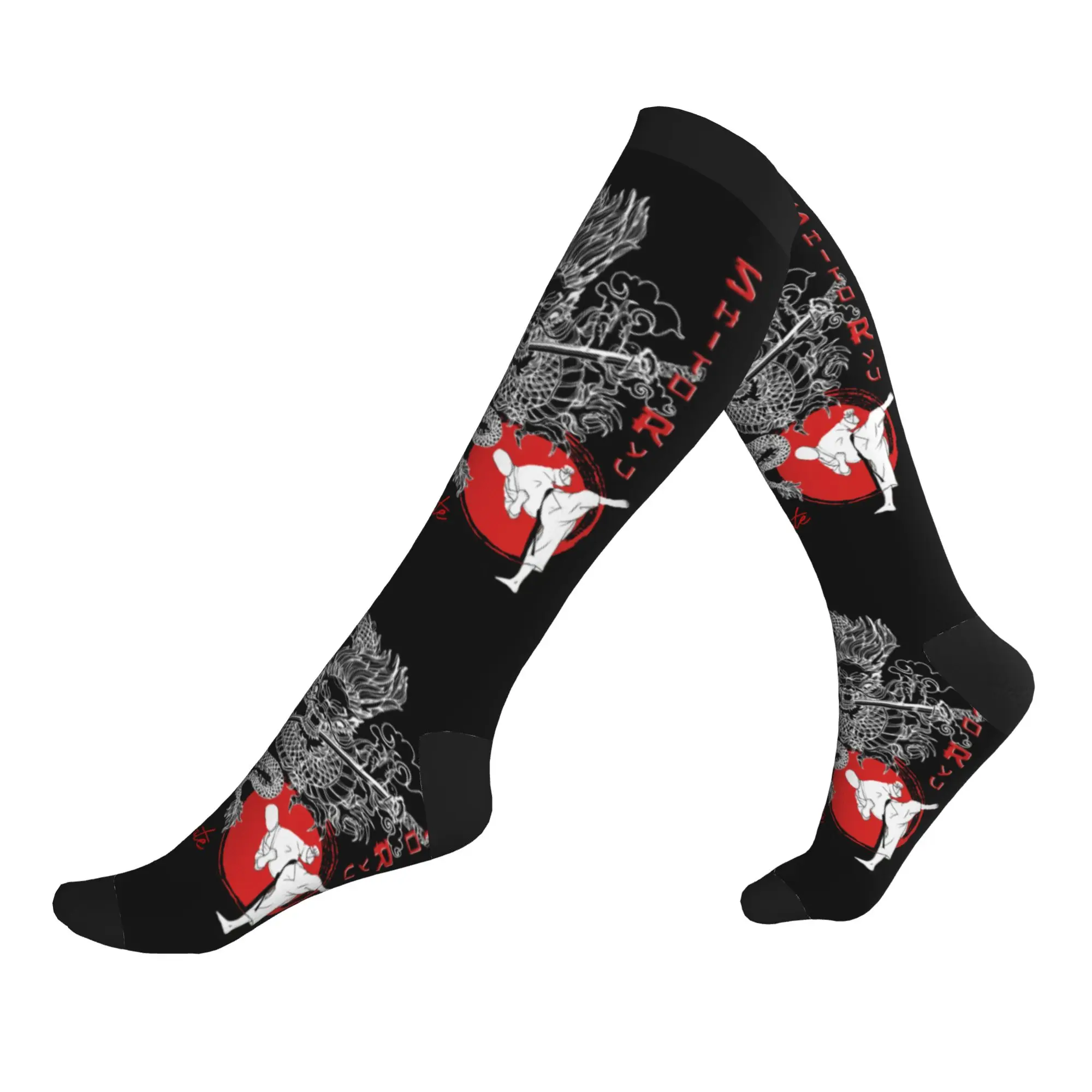 Chaussettes drôles de karaté Shotokan Shito Ryu True Spirit pour hommes et femmes, chaussettes de sport chaudes imprimées en 3D, chaussettes de compression pour le basket-ball