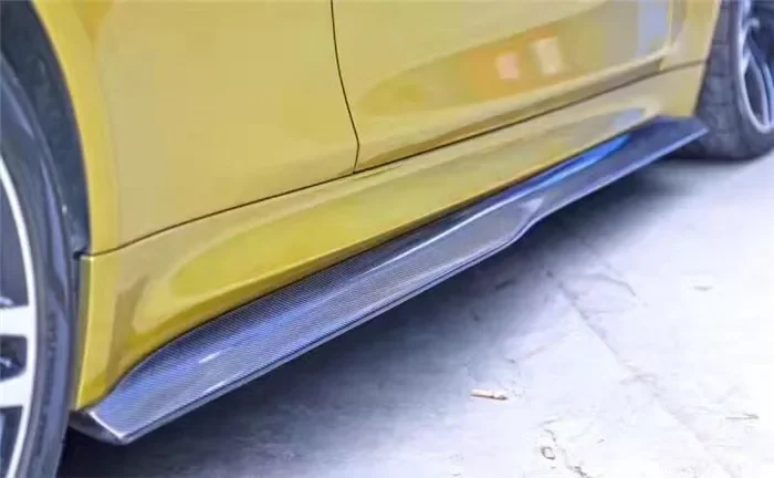 Fibra de carbono duplo dianteiro lábios difusor traseiro saias laterais spoiler tronco asa psm design corpo kit para m3 f80 m4 f82