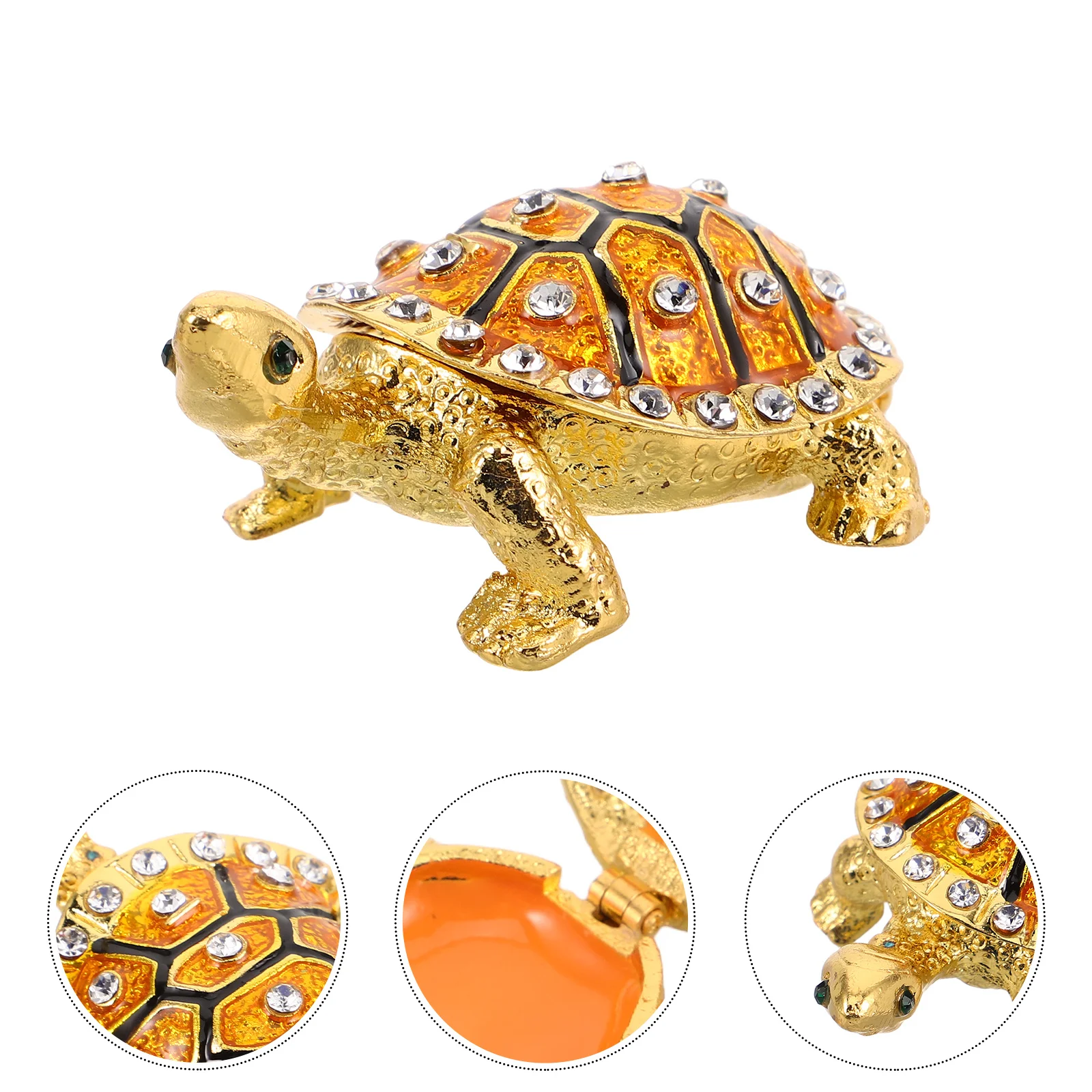 

Винтажная шкатулка для драгоценностей в виде черепахи, европейский дизайн, декоративный органайзер для хранения ювелирных изделий для колец, серег, мелких предметов, чехол для безделушек