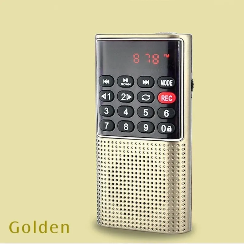 VIKEFON Tragbares Mini-FM-Radio, kabelloser Lautsprecher, MP3-Musik-Player mit Aufnahmefunktion, unterstützt Freisprechfunktion, TF-Karte, USB-Kopfhörerwiedergabe – Detail 28