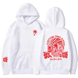 2024 new youth hoodie with off shoulder sleeves and threaded Chasing Sunsets brand hoodie hoodie print