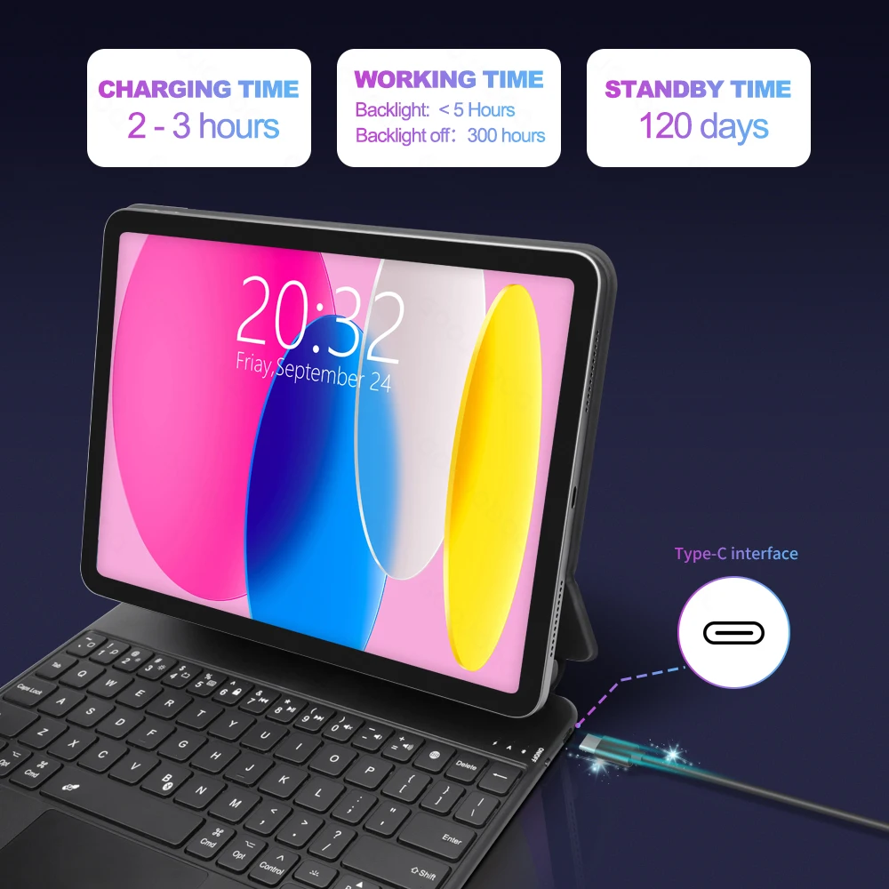 GOOJODOQ Magic Keyboard for iPad 10th 10.9 A16 11th Gen keyboard