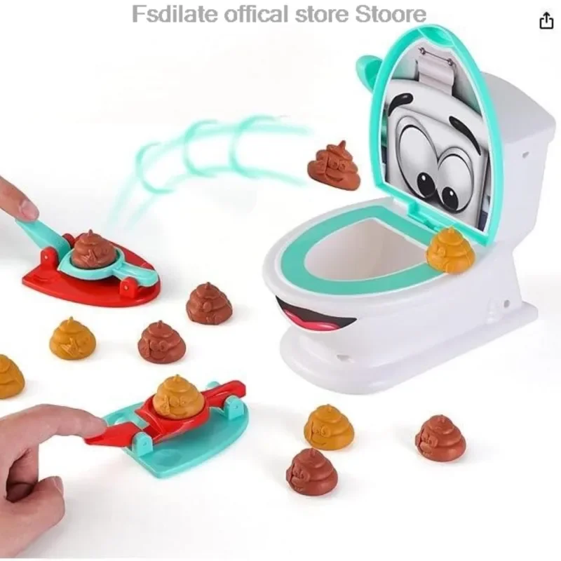 1 conjunto engraçado cocô toalete jogo tiro brinquedos brincadeira catapulta brinquedos interativo jogo de mesa festa presente aniversário para crianças adultos 2024