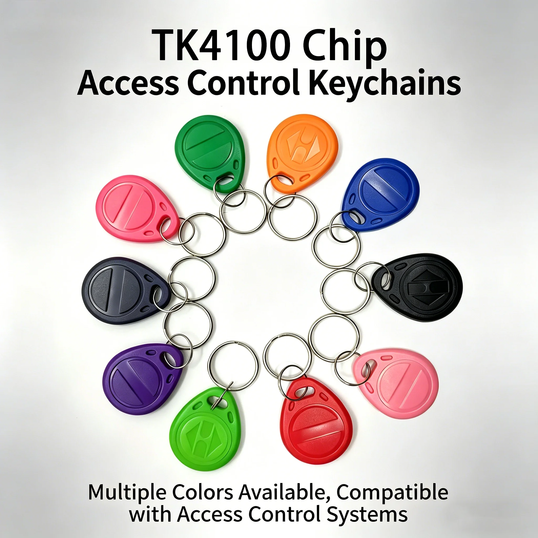 TK4100/EM4100 Keys Colorful RFID Tag 125KHz Proximity RFID Card Keyfobs Key Fob Access Control Smart Card Colors Keyfob