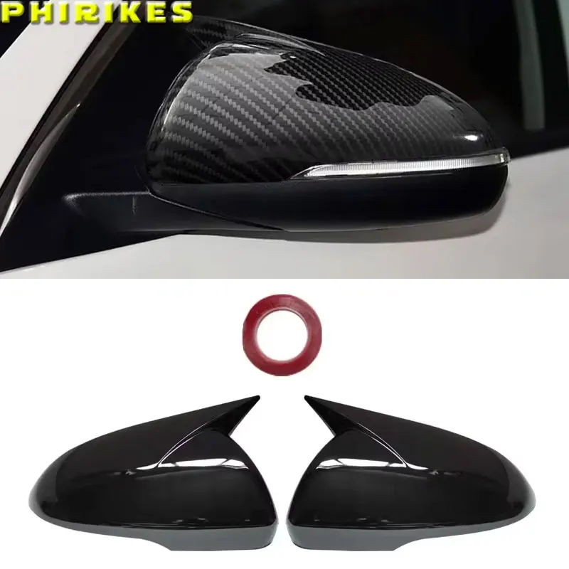 

Rearview Side Mirror Cover Wing Cap Exterior Door Housing Shell Trim Sticker ABS Carbon Fiber For KIA K5 Optima 2019 2020