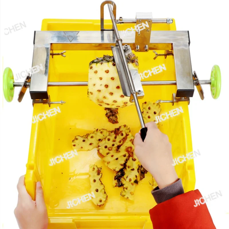 

JTC Коммерческая машина для очистки ананасов Ручной автоматический нож для ананаса из нержавеющей стали Очистка для фруктов Инструмент для удаления ананасовых глаз