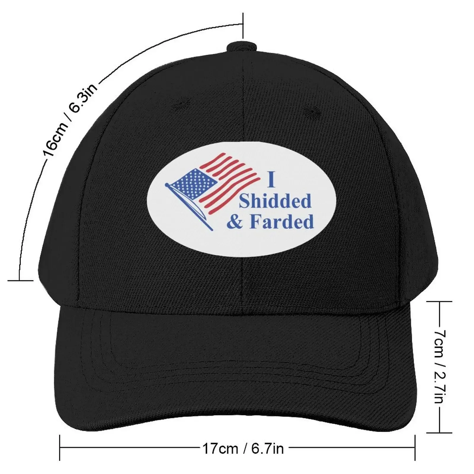 I Shidded & Farded STICKER PACK (HD High Quality remade flag) Baseball Cap foam party Hat Sports Cap Beach Outing Men's Women's