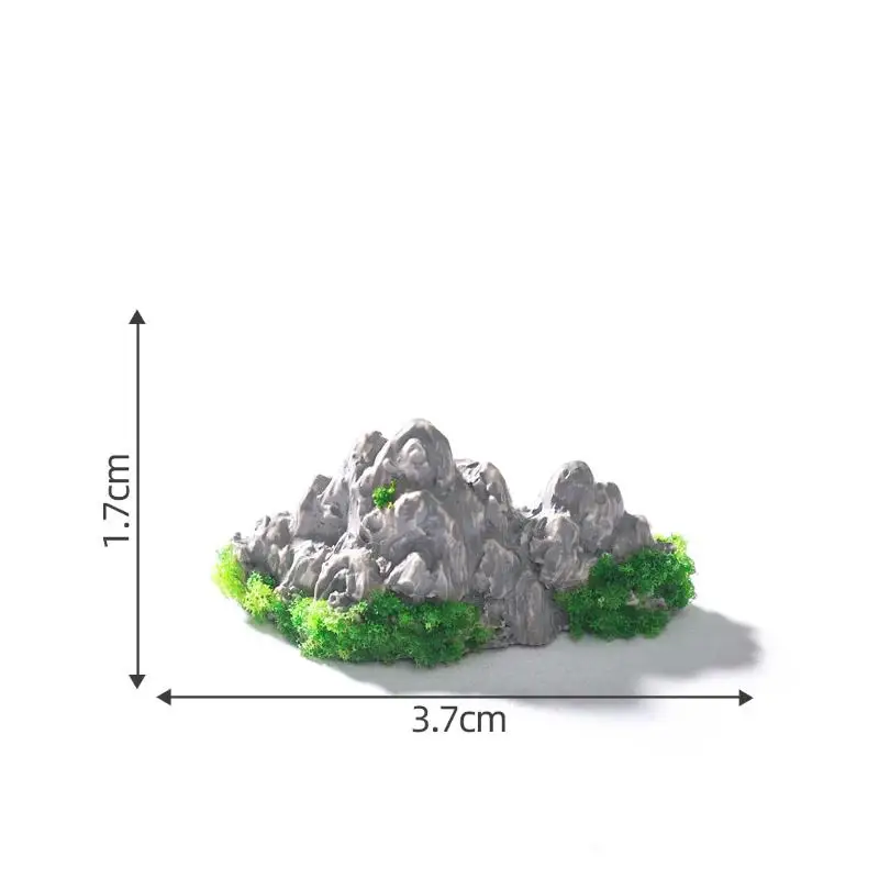Feengarten Mini-Berg-Ornamente 1/6 Stück Realistische Künstliche Hügelsteine Spielzeug für Bonsai, Schreibtisch- und Heimdekoration – Detail 12