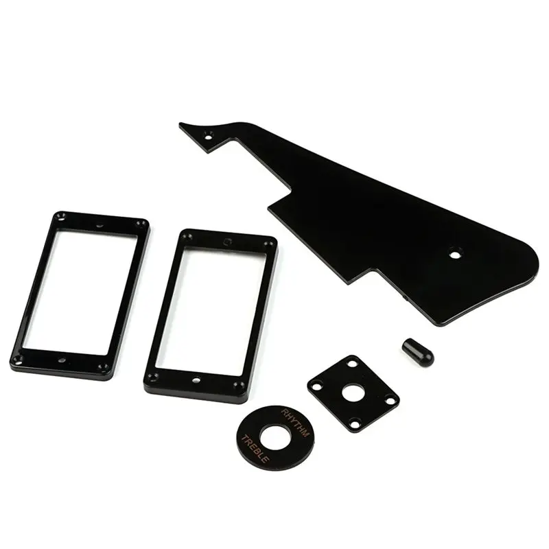 ABVH-1Ply Black Pickguard Back Plate Screws Set & Humbucker Pickup Ring & Switch Ring Fit Les Paul Pickguard Replacement view 4