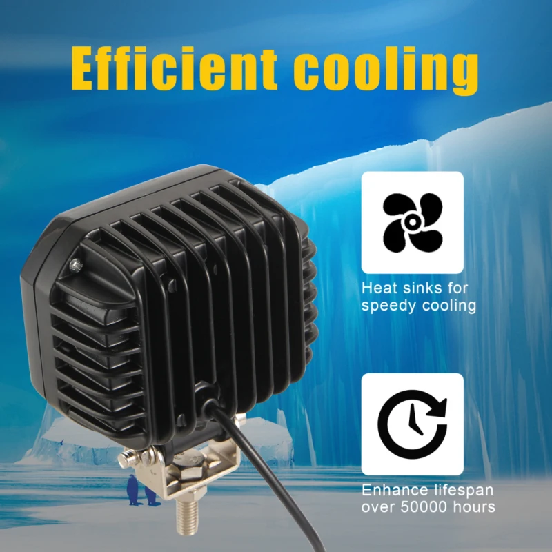 Faro Led cuadrado impermeable, práctico, portátil, Universal, para coche, camión, Atv, suministros para coche, foco de 3,5 pulgadas, luz antiniebla duradera