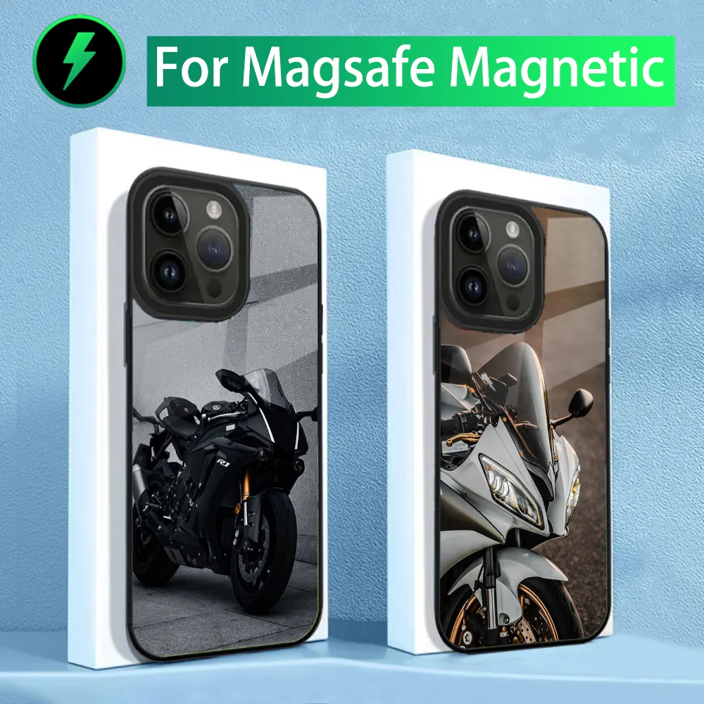 Sport Cool Motorrad Phone Case For iPhone 16,15,14,13,12,11,Plus,Pro,Max Mini Y-Yamahaes-S Magsafe Magnetic Wireless Charging