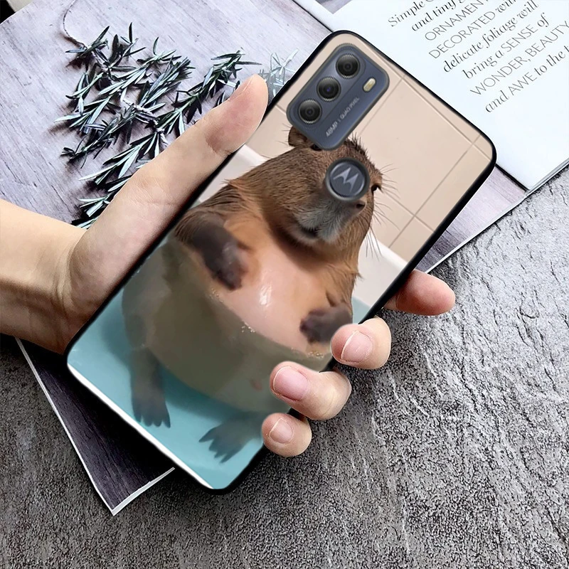 الحيوان كابيبارا جراب هاتف لموتورولا موتو G85 G55 G05 G14 G75 G31 G50 G10 G20 G30 G60 G13 G32 G84 G54 G53 G72 G24 الطاقة #2