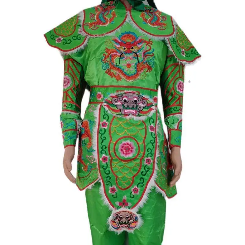 Chinese Chaoshan Ethnic Style Characteristic Costumes Folk Song Dance Stage Performance Exquisite Embroidery Clothing