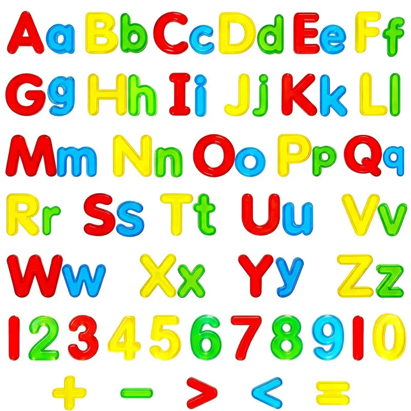 Transparent Letters And Numbers Uppercase Lowercase Table Manipulatives For Counting Spelling Training Teenager Educational Toys