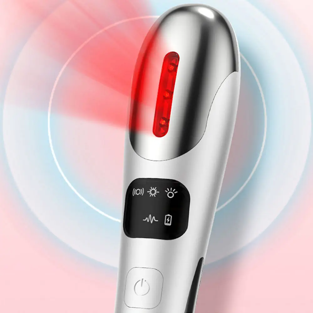 Elektrische vibratie verwarmde oogmassager Ogen rimpelmassagepen