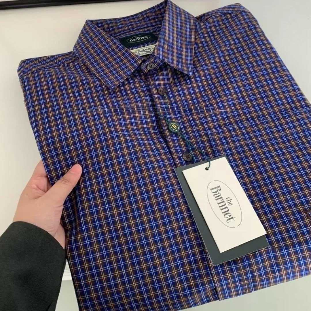 

Vintage Checkered Shirt Women's Loose Style Long Sleeve Cotton Commute Fashion Spring New Couple's Shirt Contrast Color Lazy ...