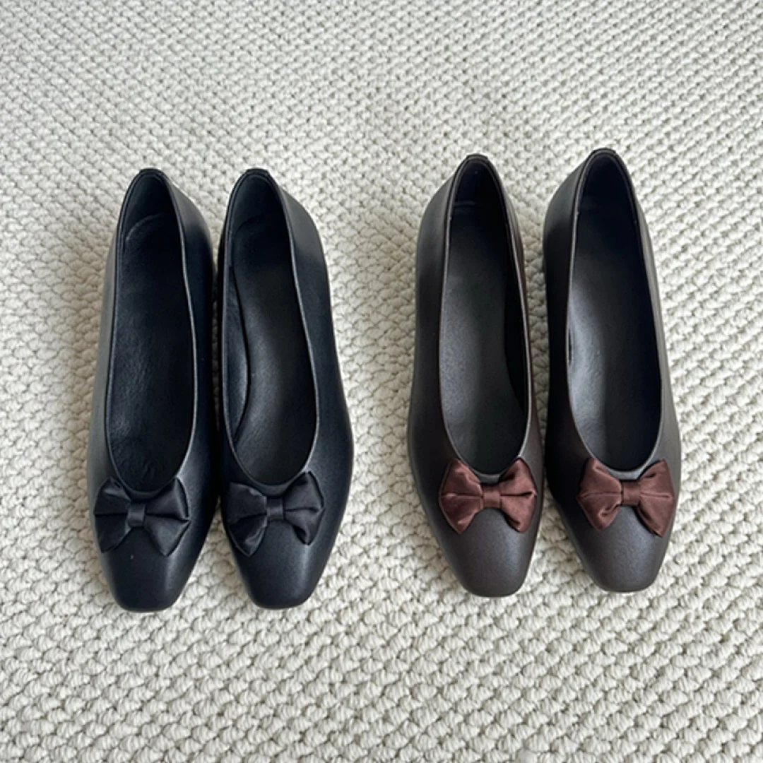 

Maxdutti French Round Toe Handmade Genuine Leather 4cm Heels Shoes Mary Jane shoes Ballet Shoes Minimalist Loafers Woman Shoes