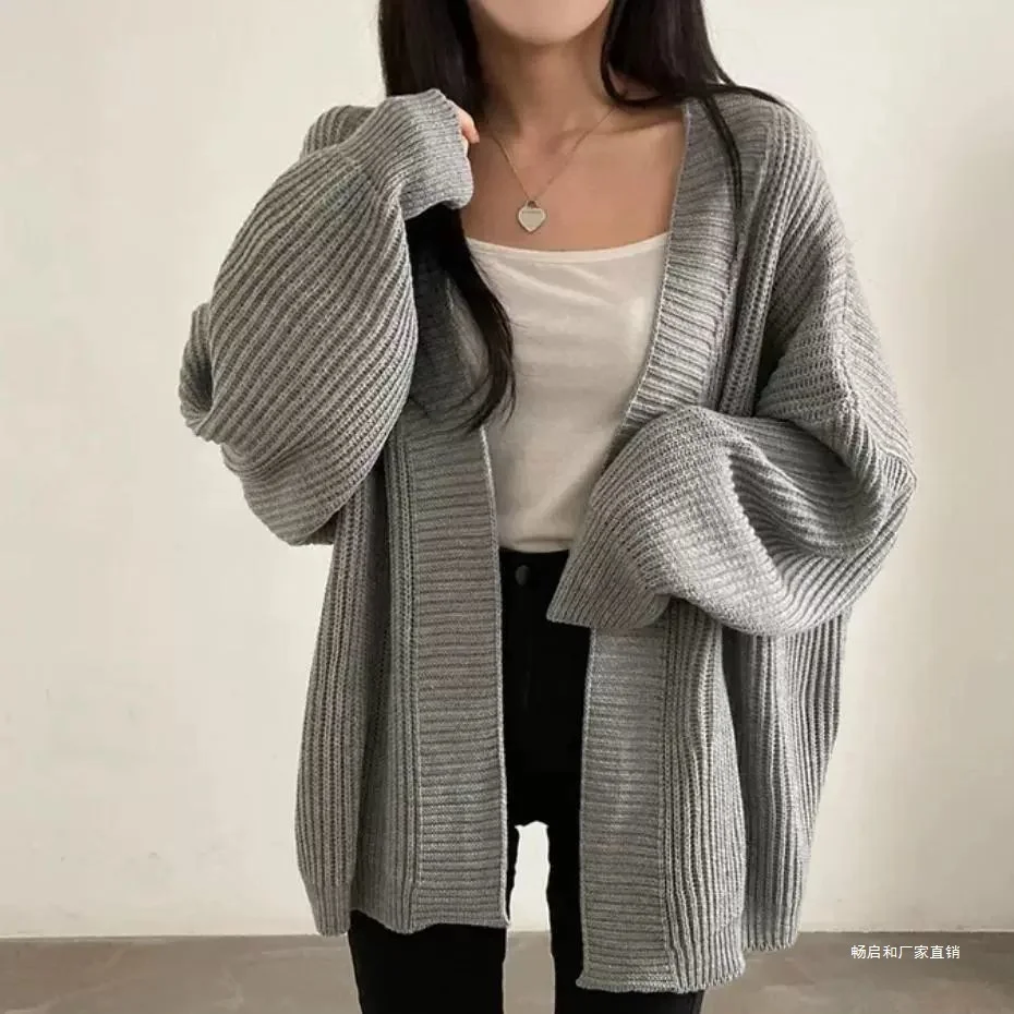 

Mid-Long Cardigans Daily Wear Womens Autumn Cozy Romantic Hooded Outer Sleeveless High-End Crop Elegant Knitting Turtlenecks Y2K