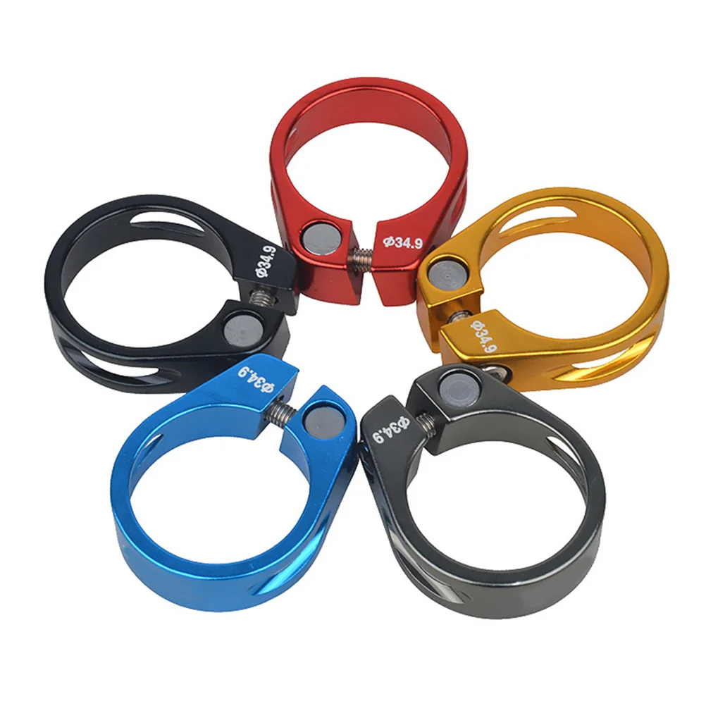 

31.8mm Aluminum Alloy Bike Seatpost Clamp Electroplated Surface Quick Release Adjustable for Road Mountain Bikes
