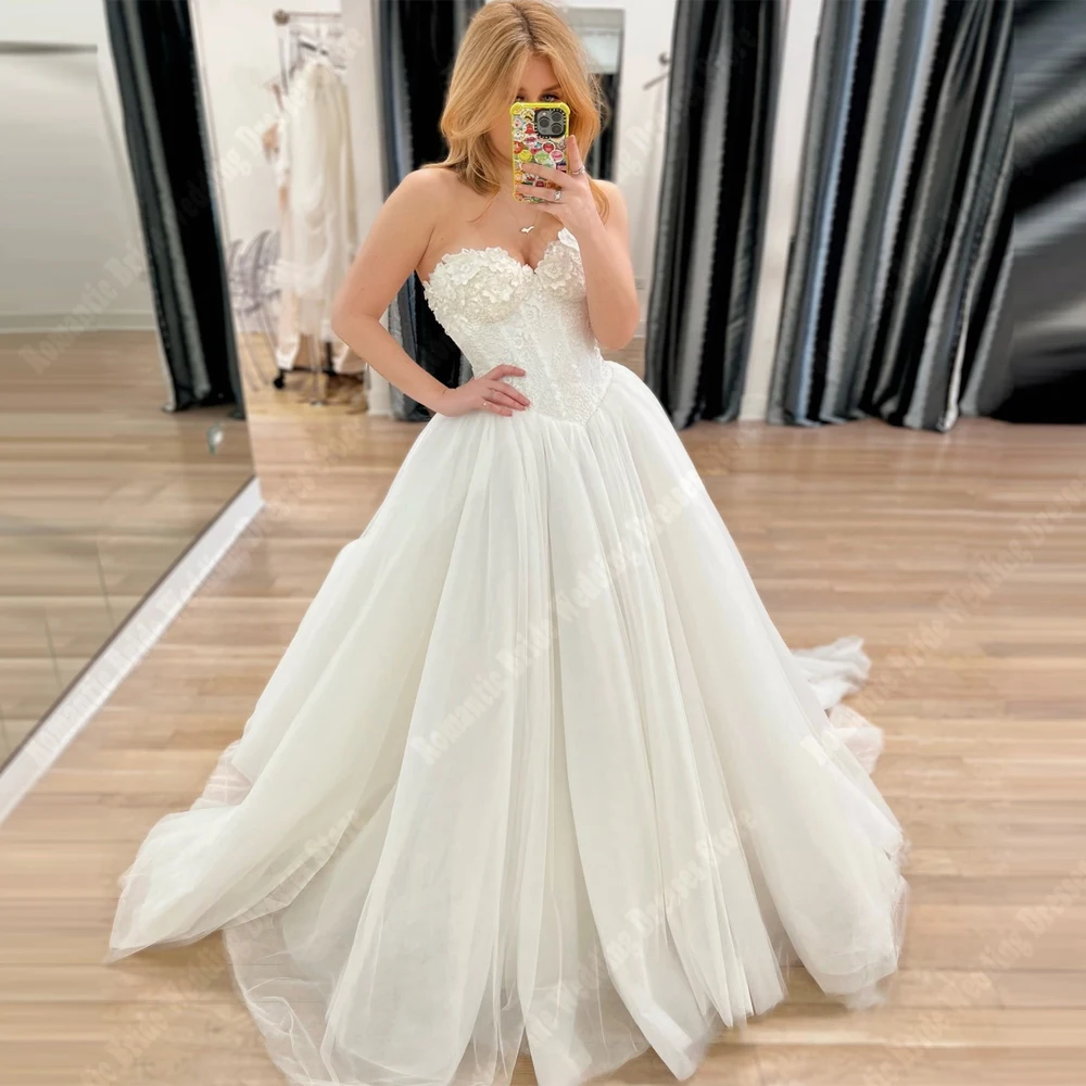 

2025 Bright Women Wedding Dresses Sexy Sleeveless A-Line Bridal Gowns Mopping Length Princess Ball Vestidos De Novias Customized