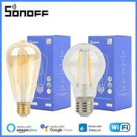 New SONOFF Wifi Smart Bulb 7W E27 B02F-ST64 B02-F-A60 LED Light Save Power Lamp Compatible with Google Home Alexa eWelink APP