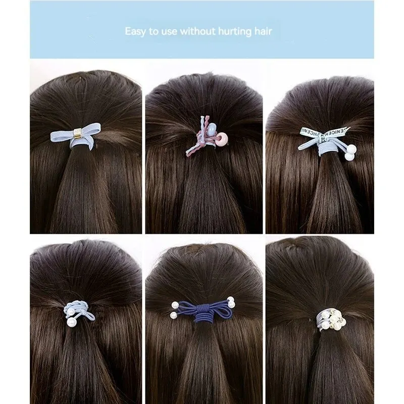 16 PCS High Elasticity Hair Band Set Of Durable Leather Band Hair Accessories Hair Rope Simple High Ponytail