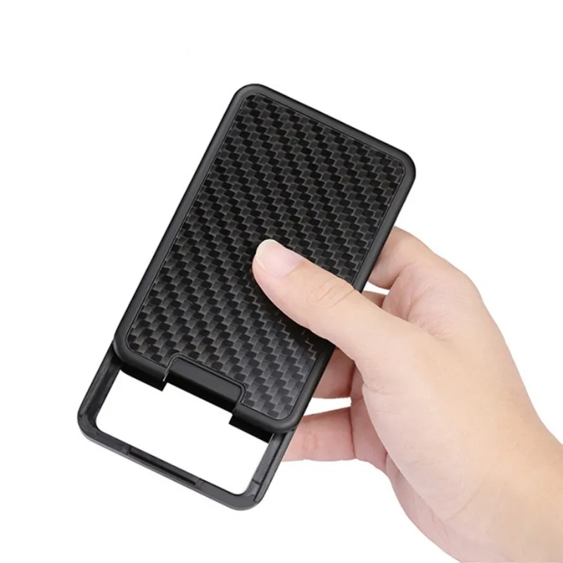 

Minimalist Card Holder RFID Blocking Carbon Fiber Slide Wallet For Men Women Male Female Card Money Case Purse
