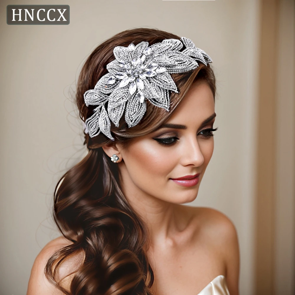 HNCCX Handmade Rhinestone Bridal Hair Accessories Wedding Crown Luxury Women Headband Princess Headpiece Bride Ornaments CP455