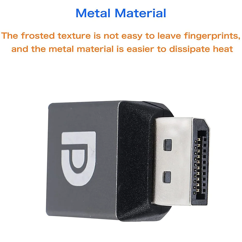 Displayport To Displayport อะแดปเตอร์สายวิดีโอ HD DP1.4อะแดปเตอร์8K @ 60Hz DP ชายไปยัง DP หญิง converter