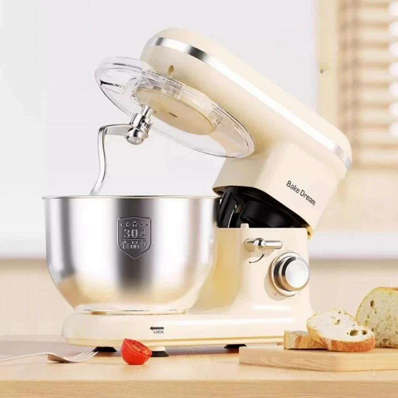 220V Stand Mixer Cooker Home 4.5L/5L/5.5L Small Kneader Stirrer Fermentation All-in-One Pasta Machine Live Mixer Spiral Mixer