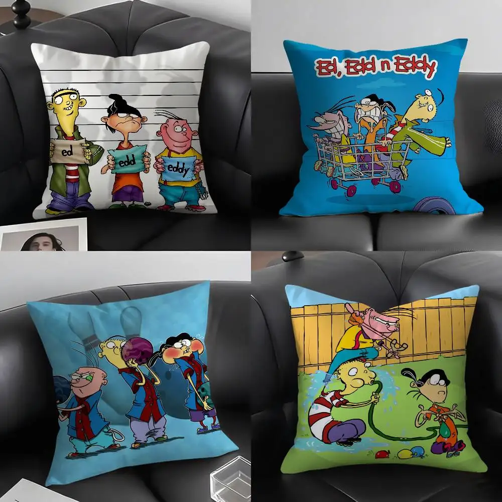 

E-Ed Edd N Eddy Pillow Case Home Dorm Chair Back Short Plush Double-sided Printing Office Nap Time Cushion Cover