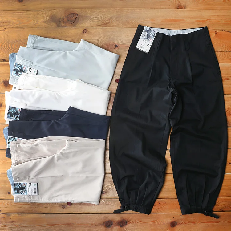 

Waed Pure Cotton Loose Sports Work Pants Multi-ket Workwear Dance Martial Arts Wide Leg Trousers Youth Casual Long Pants