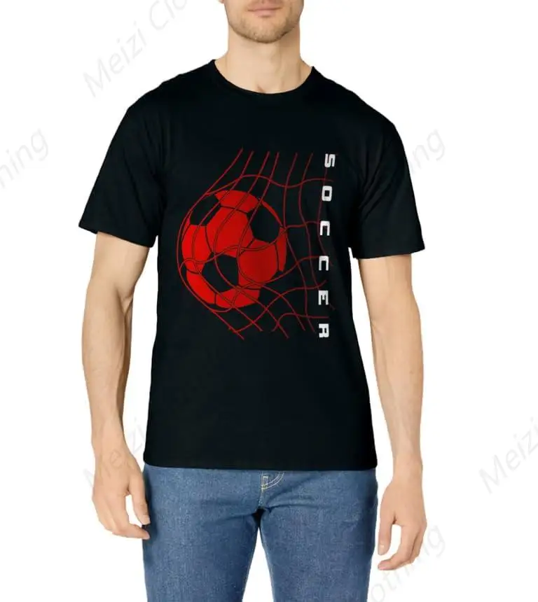 Soccer T-Shirt Street Cool Football Enthusiasts Men's Cotton Men's and Women's Short Sleeves