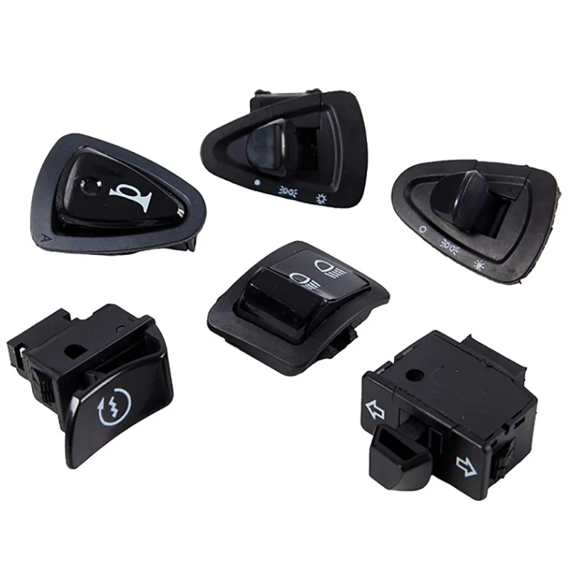 

Motorcycle Start Switch Horn Light Turn Signal High Low Beam Button Switch Connecters For Scooter Motorcycle Moped Accessories