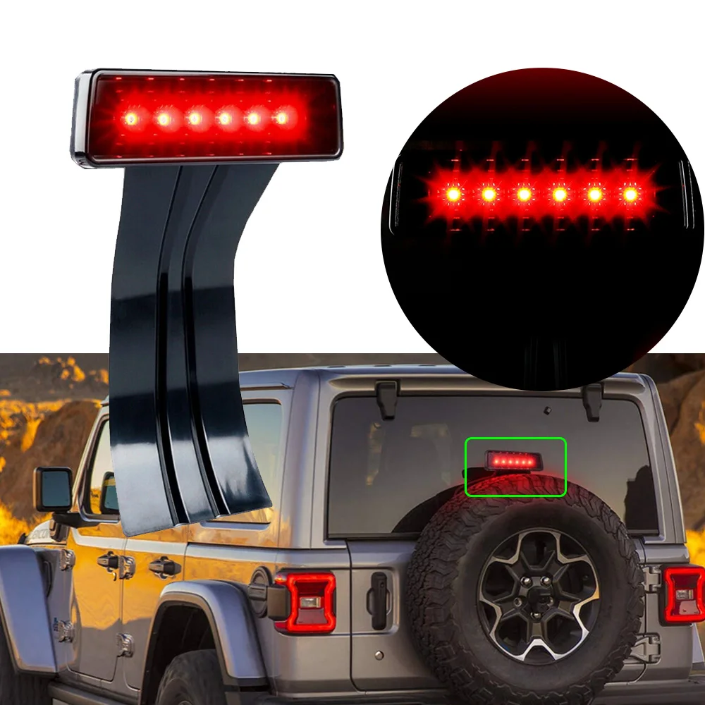 

Car LED Third Brake Tail Lights High Mount Stop Light Smoked / Transparent Lens IP67 Waterproof For 2007-2018 JK 2/4 Door