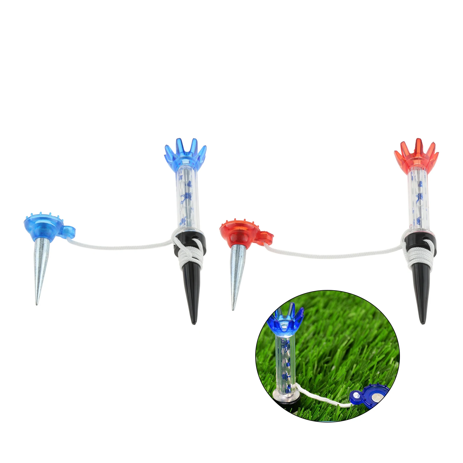 10pcs Golf Tee Golf Training Ball Tees Plastic 8-Prong 360 Degree Rotation Golf Ball Holder Golf Outdoor Sport Accessories