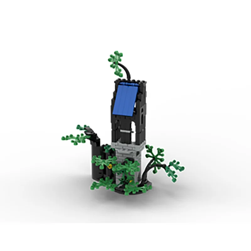 모크 빌딩 블록 모듈형 폐탑 및 대형 오크 훈련 캠프 기술 블록 크리스마스 DIY 장난감 건설 선물