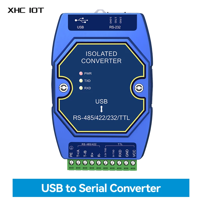 USB to RS485/232/422/TTL USB to Serial Converter XHCIOT E810-U15H USB-C Interface Industrial Grade High Protection Isolation