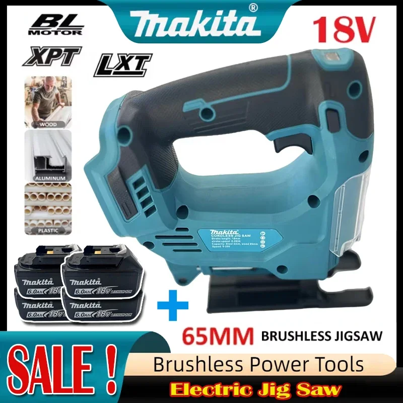 

Makita 65mm Electric Jig Saw Rechargeable Adjustable Wood Metal Cordless Jig Saw Woodworking Tools for Makita 18V Battery