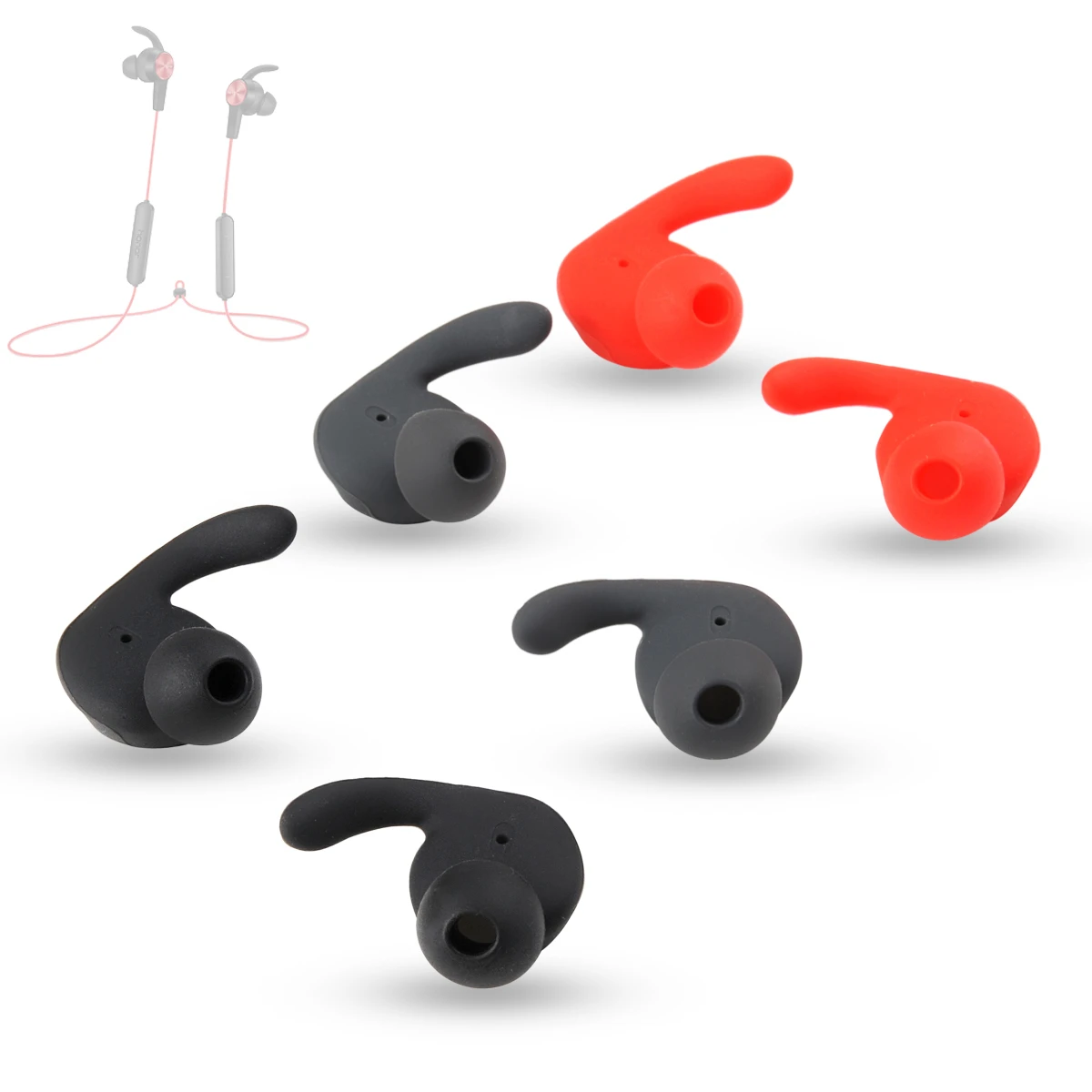 

3Pairs Silicone Ear Hook for HUAWEI XSport Earbuds Earhook Sport Anti-drop Eartips Honor AM61 Bluetooth Headphone Ear Tips