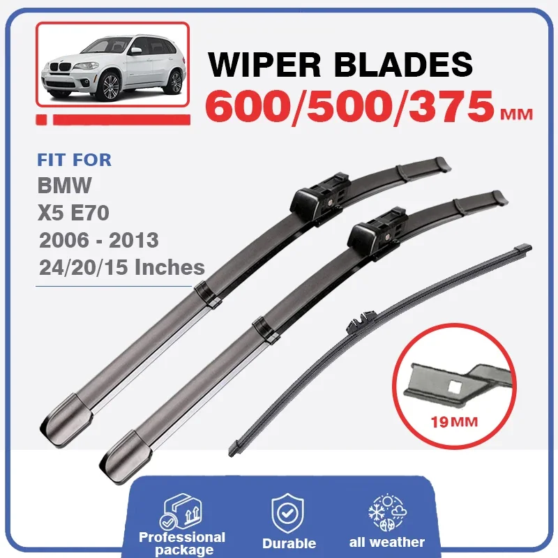 Front Rear Wiper Blades Set For BMW X5 E70 2006-2013 Windshield Windscreen 24\