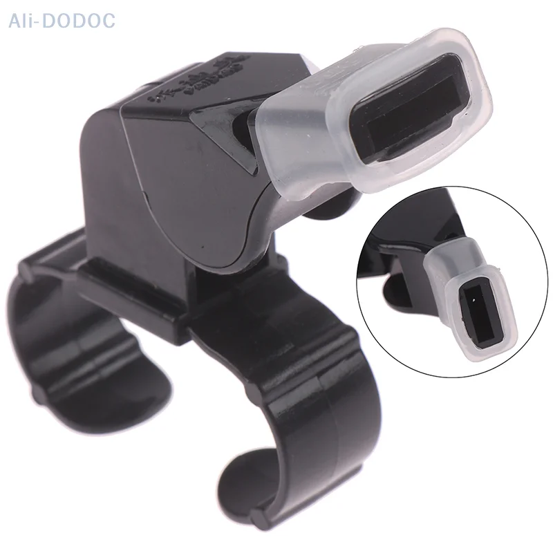 1pc Finger Grip Whistle Black Plastic Pealess Sports Skate/Football Referee Ring Whistle Outdoor Survival Gear Child Gift