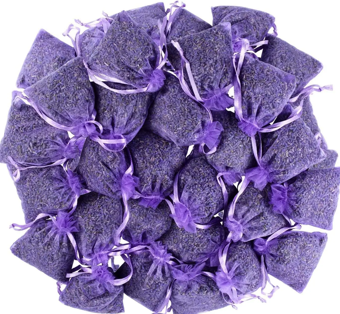 Bolsitas de lavanda (paquete de 25. bolsitas de lavanda francesa, armarios, aromas frescos, juego de 25, fragancia casera de lavanda
