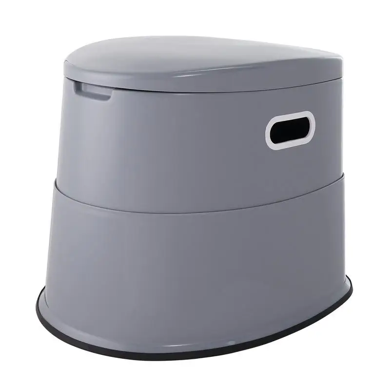 

5L camping toilet with toilet paper and mobile phone holder, portable camping toilet 500 x 467 x 400 mm, travel toilet, emergency toilet, white toilets, 136.1 kg weight capacity, motorhome toilet