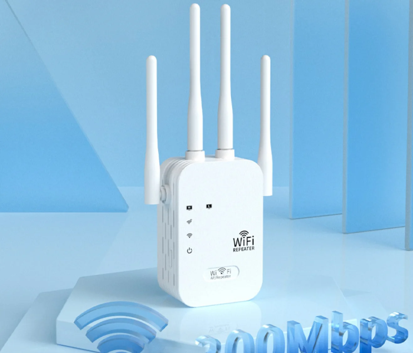 

Long Range WiFi Extender 300M Wireless Signal Repeater Network Internet Booster EU Plug for Enhanced Home Office WiFi Coverage