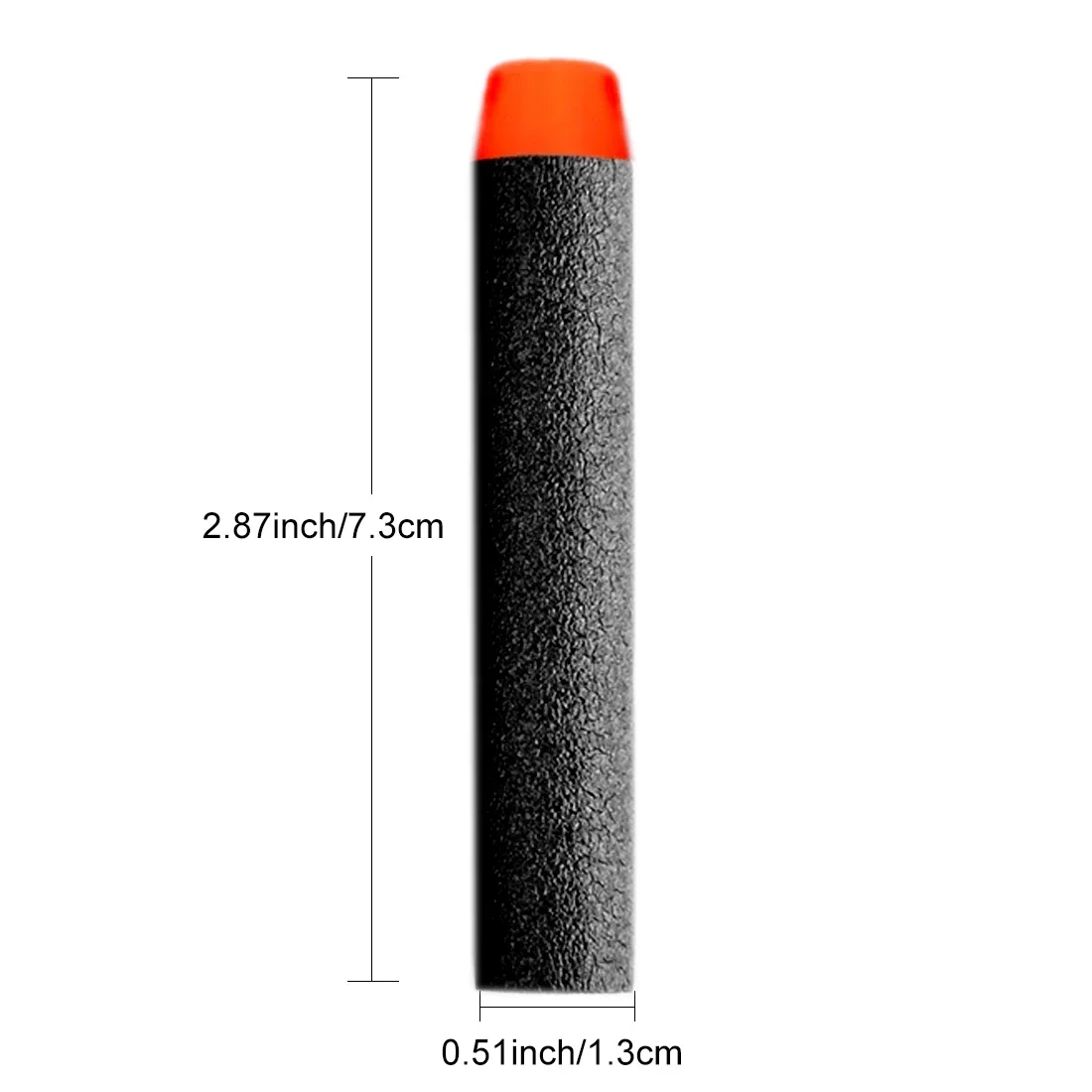H100PCS voor Kogels Zachte Holle Gat Hoofd 7.2 cm Refill Darts Speelgoed Pistool Kogels voor Serie Blasters Xmas Kid kinderen Gift