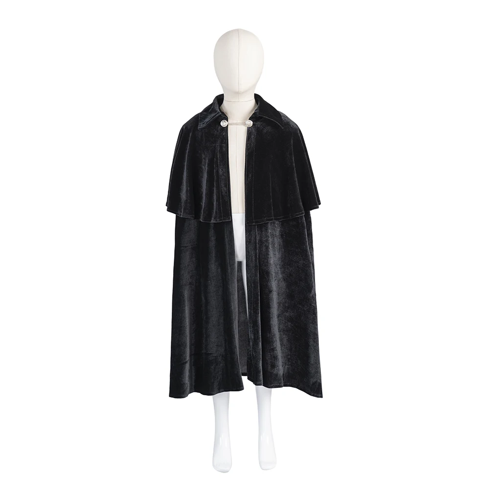 القرون الوسطى عصر النهضة فارس الملك عباءة فانتوم الأوبرا زي المخملية الأزرق الأسود كيب مصاص دماء المرحلة زي للأولاد الكبار