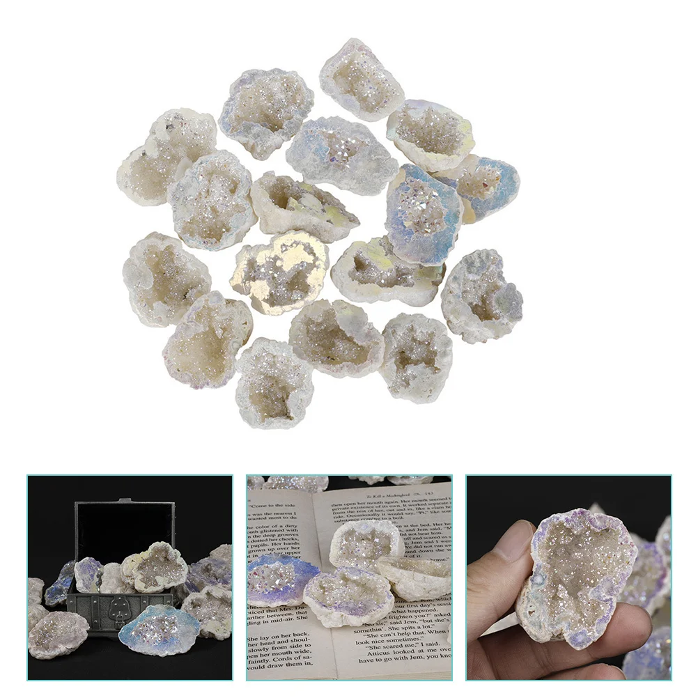 

Crystal Druzy Geode Amethyst Cluster Exquisite Desktop Decoration Home Office Wedding Natural Crystal Ornament DIY Jewelry