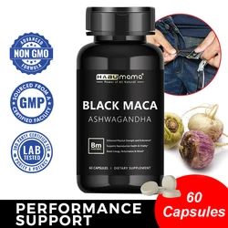 Black Maca Booster for Men - Maca Supplements for Health, Energy & Endurance, Muscle Mass