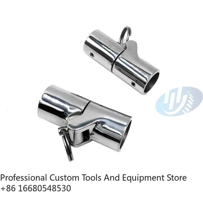

FC316 Stainless Steel Marine Grade Boat Handrail Fitting Connector High Mirror Polish Folding Swivel Coupling Tube Joint for 30m